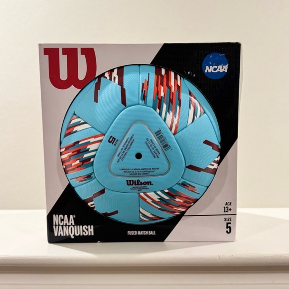 WILSON NCAA Vanquish Soccerball - Size 5 , Blue/Red/White. NEW - Picture 6 of 7